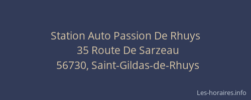 Station Auto Passion De Rhuys