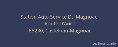 Station Auto Service Du Magnoac