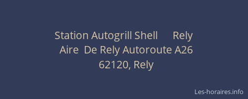 Station Autogrill Shell      Rely