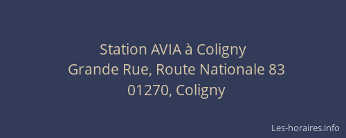Station AVIA à Coligny