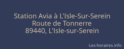 Station Avia à L'Isle-Sur-Serein