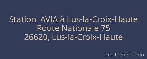 Station  AVIA à Lus-la-Croix-Haute
