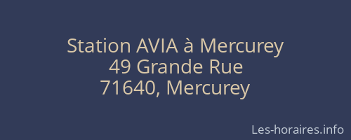 Station AVIA à Mercurey