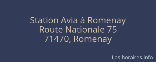 Station Avia à Romenay