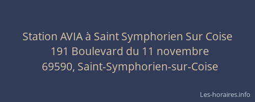 Station AVIA à Saint Symphorien Sur Coise
