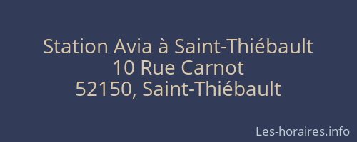 Station Avia à Saint-Thiébault