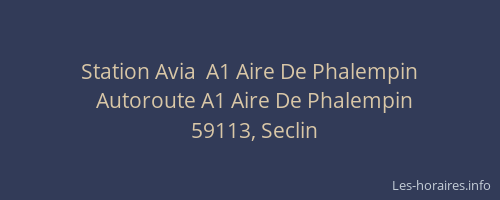 Station Avia  A1 Aire De Phalempin