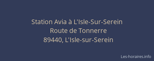 Station Avia à L'Isle-Sur-Serein