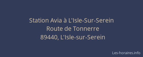 Station Avia &agrave; L'Isle-Sur-Serein