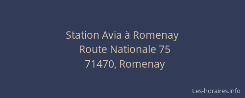 Station Avia à Romenay