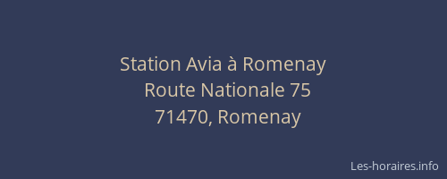 Station Avia &agrave; Romenay