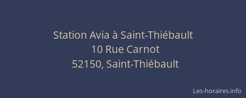Station Avia &agrave; Saint-Thi&eacute;bault