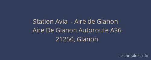 Station Avia  - Aire de Glanon