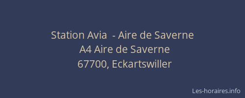 Station Avia  - Aire de Saverne