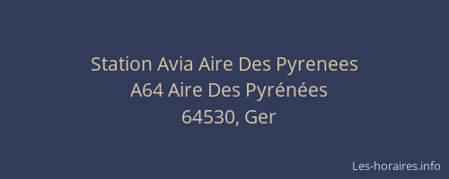 Station Avia Aire Des Pyrenees