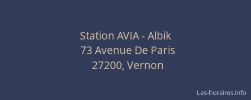 Station AVIA - Albik