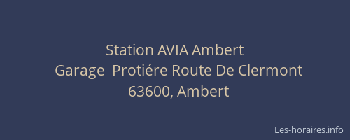 Station AVIA Ambert
