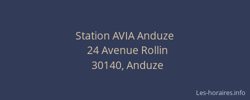 Station AVIA Anduze
