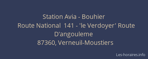 Station Avia - Bouhier