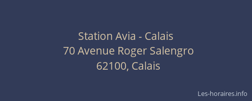 Station Avia - Calais