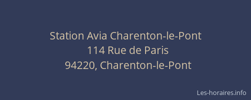 Station Avia Charenton-le-Pont