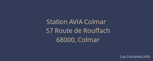 Station AVIA Colmar