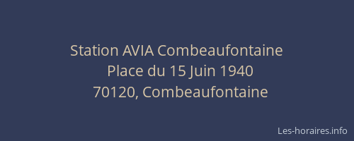 Station AVIA Combeaufontaine