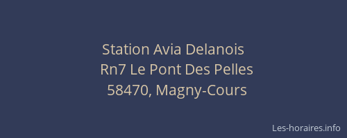 Station Avia Delanois