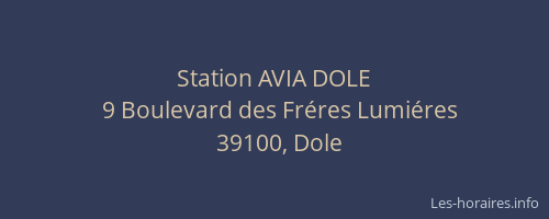 Station AVIA DOLE