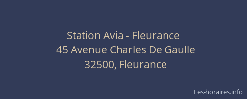Station Avia - Fleurance