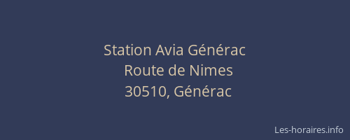 Station Avia G&eacute;n&eacute;rac