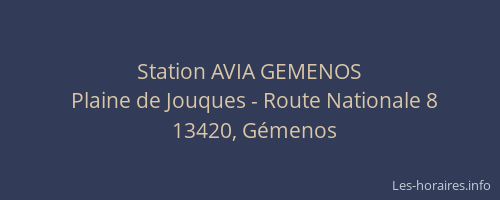 Station AVIA GEMENOS