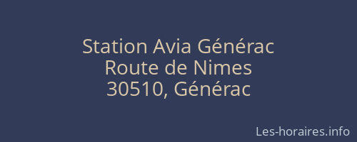 Station Avia Générac