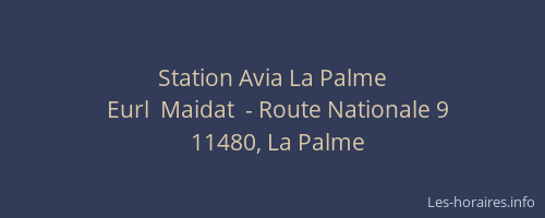 Station Avia La Palme