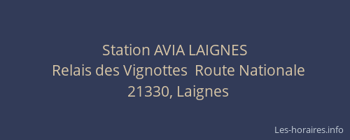 Station AVIA LAIGNES