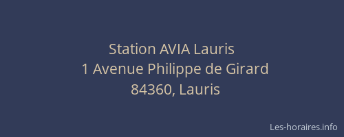 Station AVIA Lauris