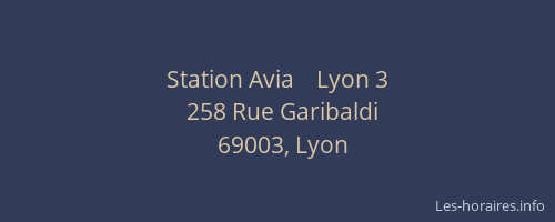 Station Avia    Lyon 3