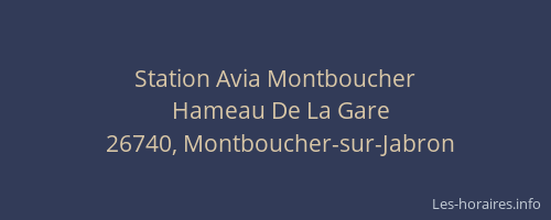 Station Avia Montboucher