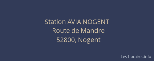 Station AVIA NOGENT