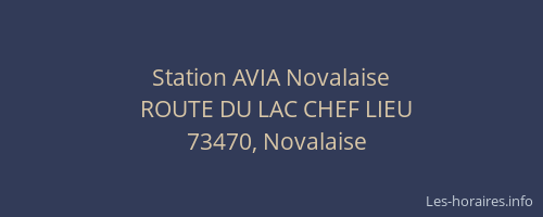 Station AVIA Novalaise