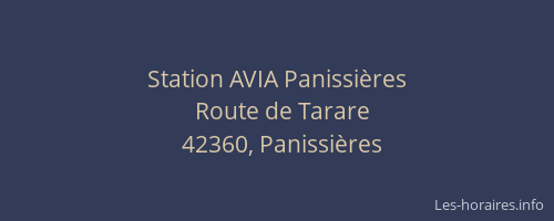 Station AVIA Panissières