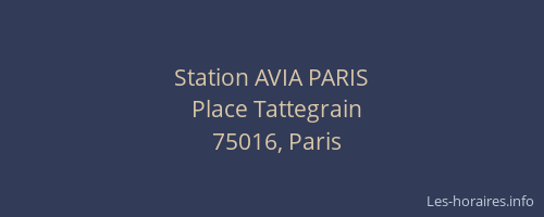 Station AVIA PARIS