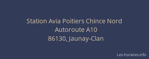 Station Avia Poitiers Chince Nord