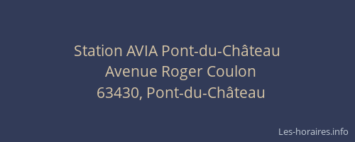 Station AVIA Pont-du-Ch&acirc;teau