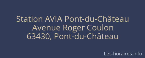 Station AVIA Pont-du-Château