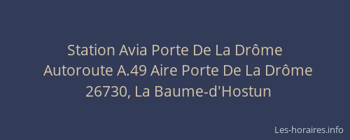 Station Avia Porte De La Drôme