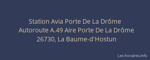 Station Avia Porte De La Dr&ocirc;me
