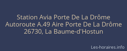 Station Avia Porte De La Drôme