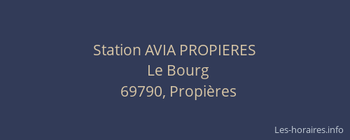Station AVIA PROPIERES