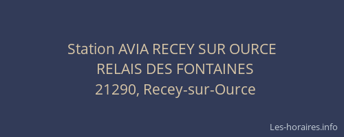 Station AVIA RECEY SUR OURCE